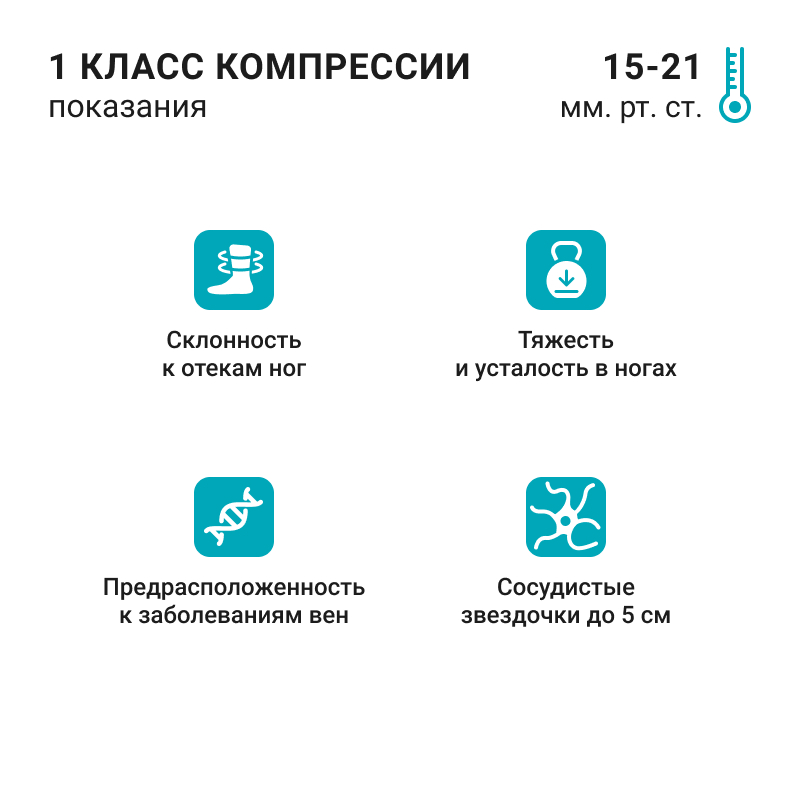 Противоэмболические гольфы 1А212 VENOTEKS, 1 класс купить в OrtoMir24